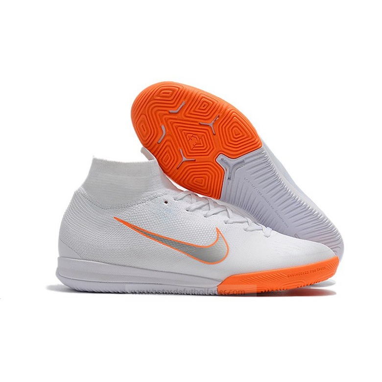 Nike Mercurial SuperflyX Elite IC Hombres Blanco Naranja